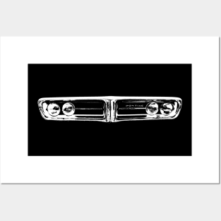 Pontiac Firebird classic 1960s American car minimalist grille white Posters and Art